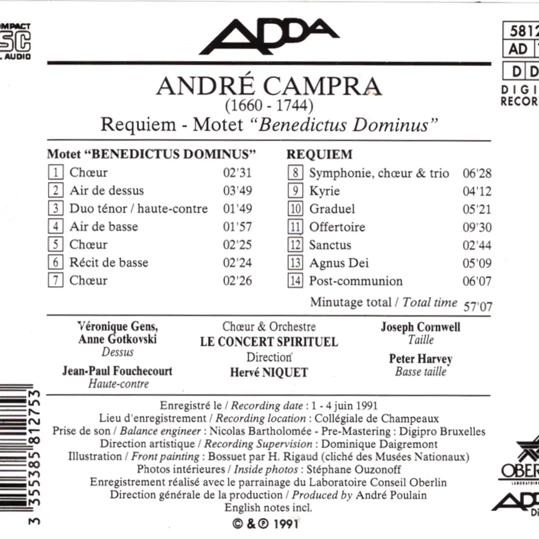 Requiem / Motet "Benedictus Dominus"