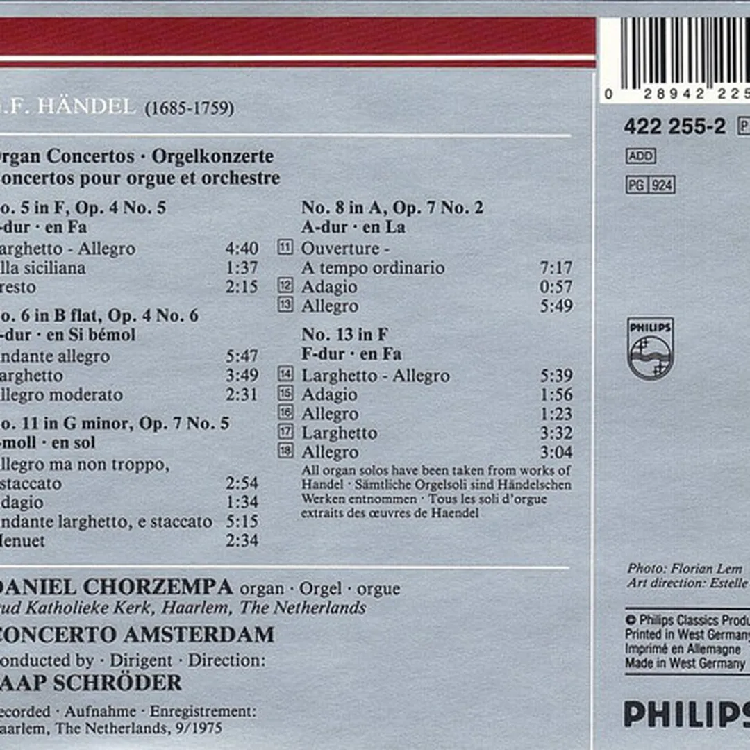 Handel: Organ Concertos