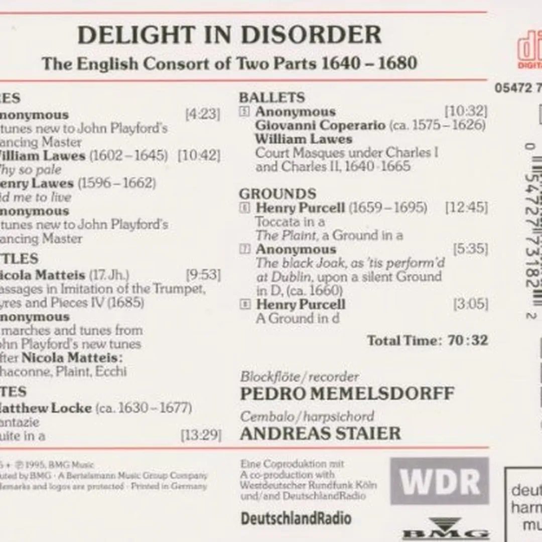 Delight in Disorder: The English Consort of Two Parts 1640 - 1680