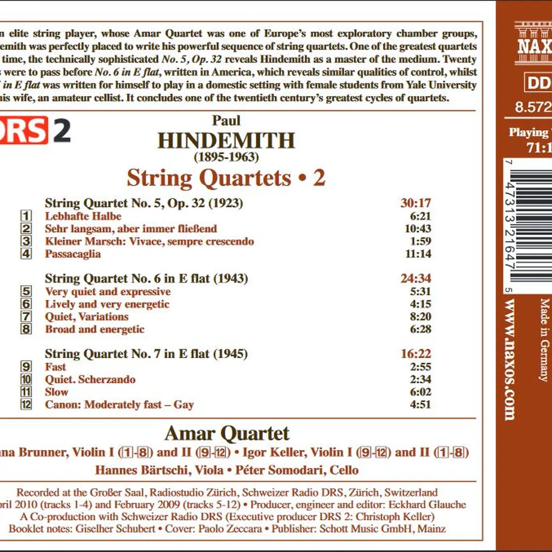 String Quartets, Volume 2: String Quartets nos. 5, 6 and 7