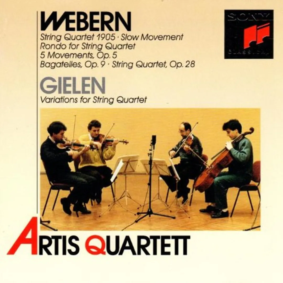 Webern: String Quartet 1905 / Slow Movement / Rondo for String Quartet / 5 Movements, op. 5 / Bagatelles, op. 9 / String Quartet, op. 28 / Gielen: Variations for String Quartet