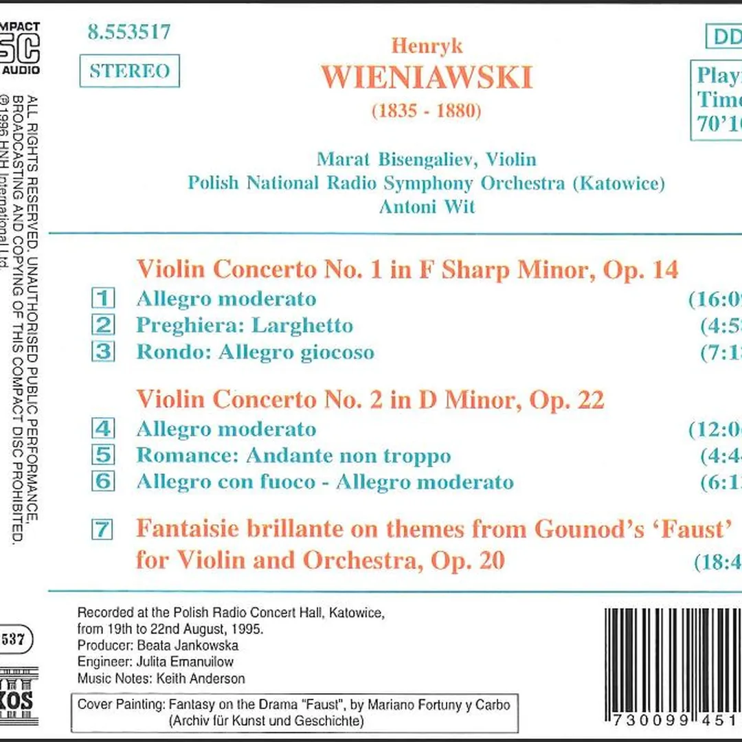 Violin Concertos Nos. 1 and 2 / Faust Fantasy