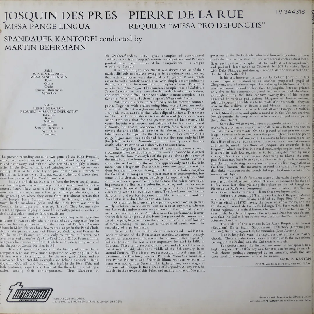 Missa Pange Lingua, Requiem Missa Pro Defunctis