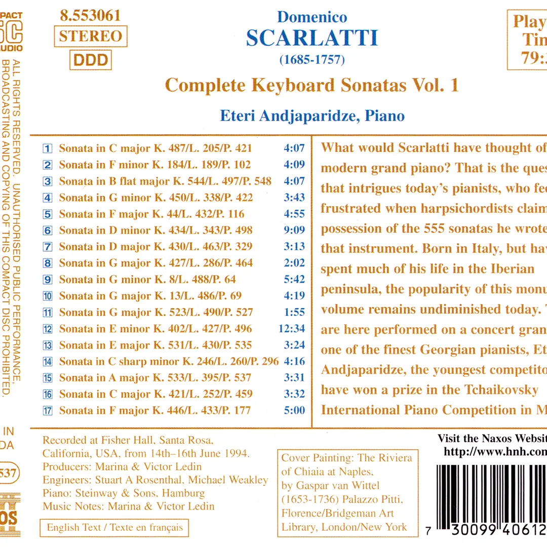 Complete Keyboard Sonatas, Volume 1