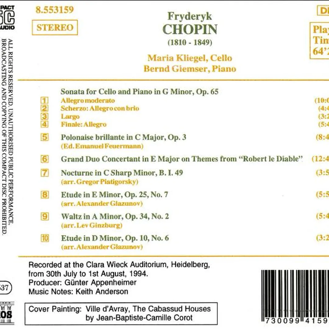 Cello Sonata / Polonaise Brillante / Grand Duo