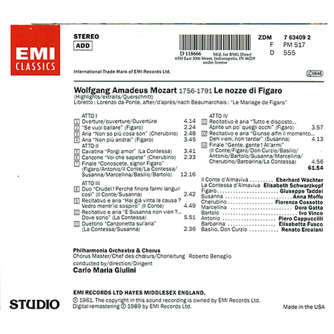 Le nozze di Figaro: Highlights