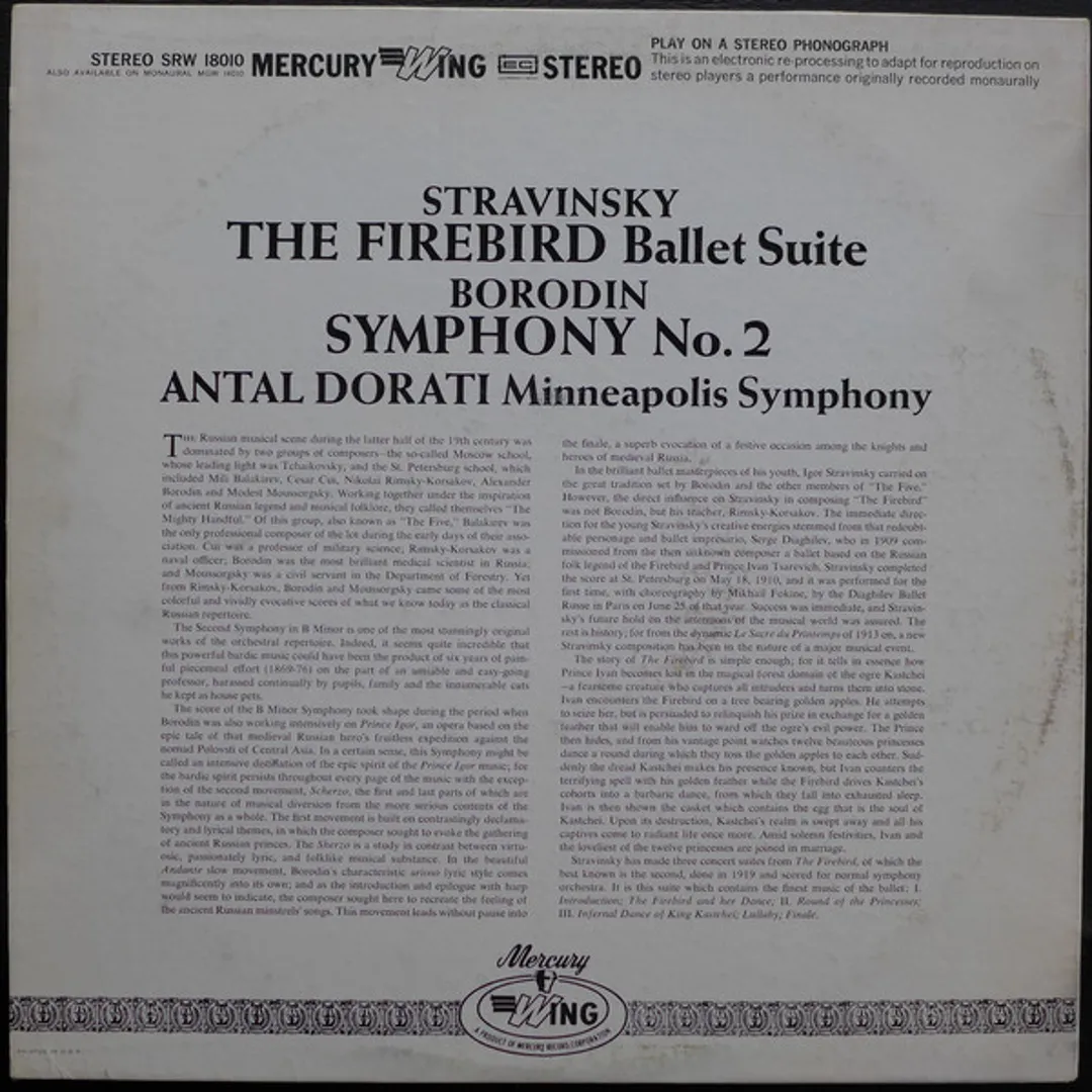 Borodin: Symphony no. 2 / Stravinsky: Firebird Suite