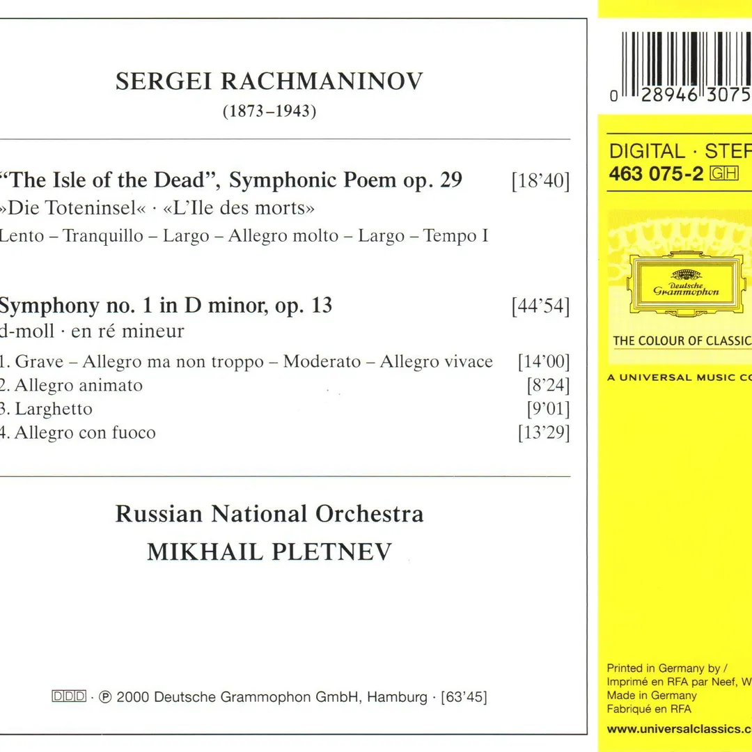 Symphony No. 1 / The Isle of the Dead