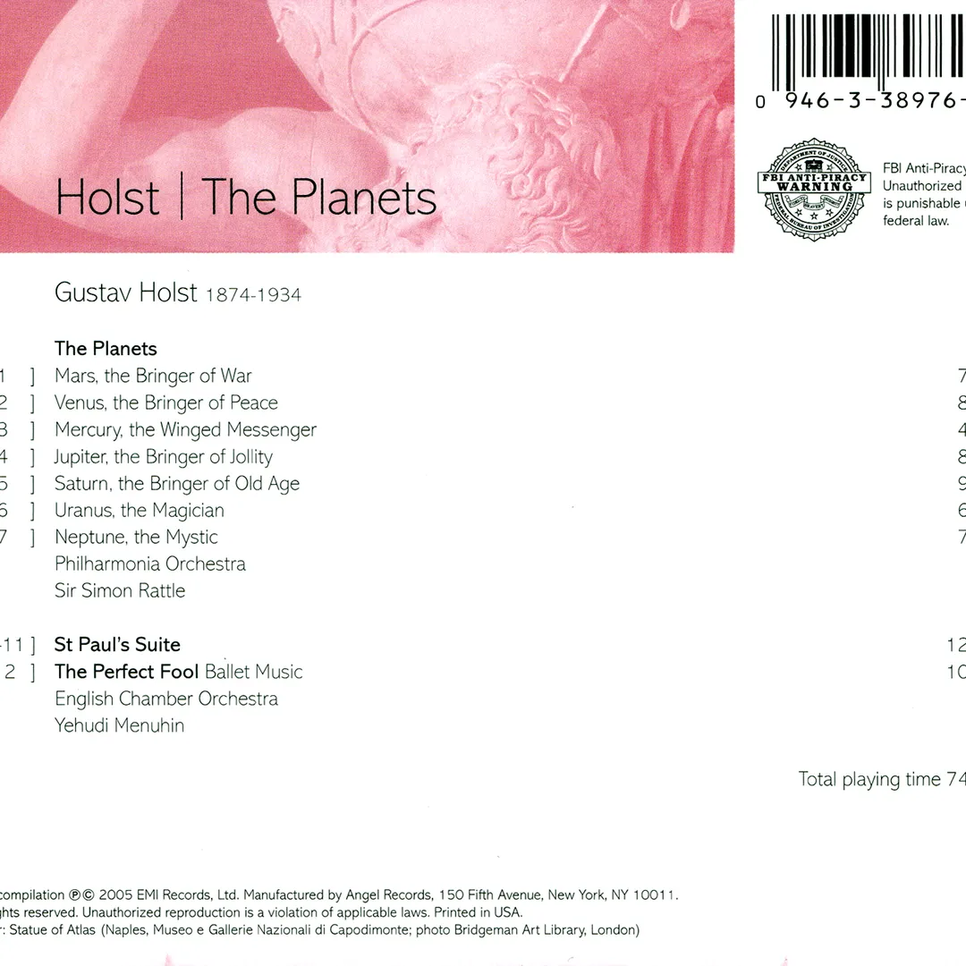 The Planets / St. Paul's Suite / The Perfect Fool