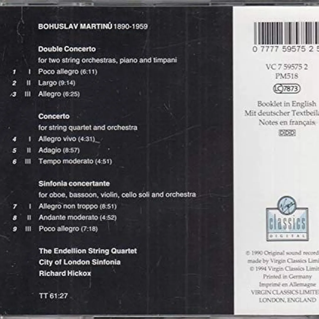 Double Concerto / Sinfonia concertante / Concerto for String Quartet and Orchestra