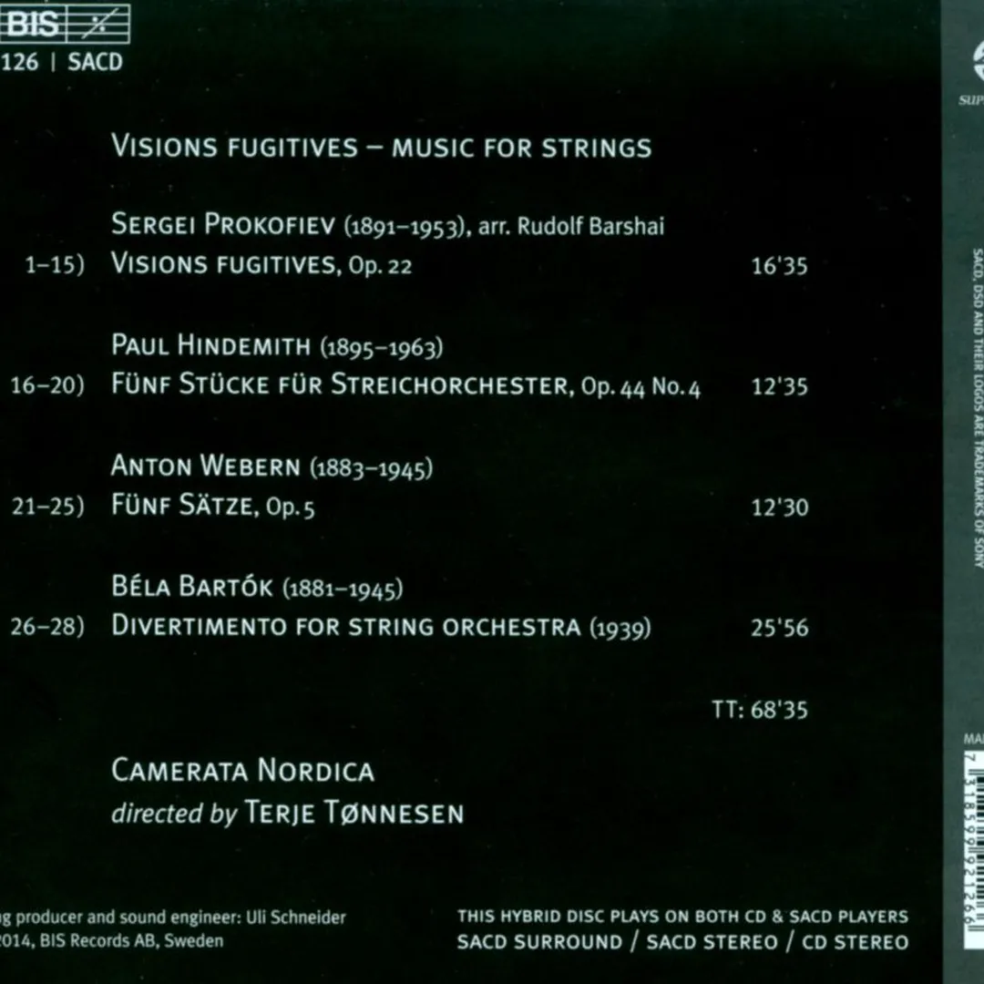 Visions fugitives: Music for Strings