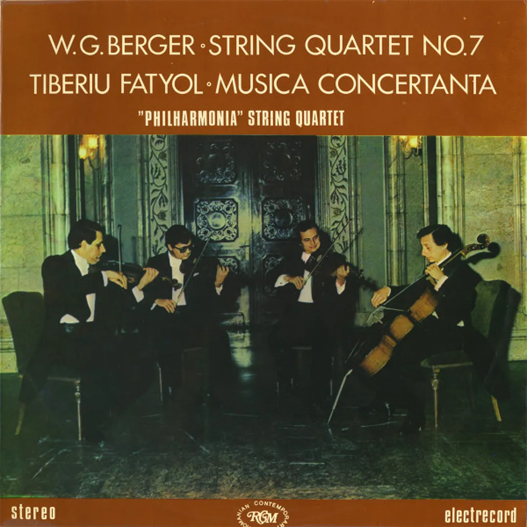 Berger: String Quartet no. 7 / Fatyol: Musica concertanta