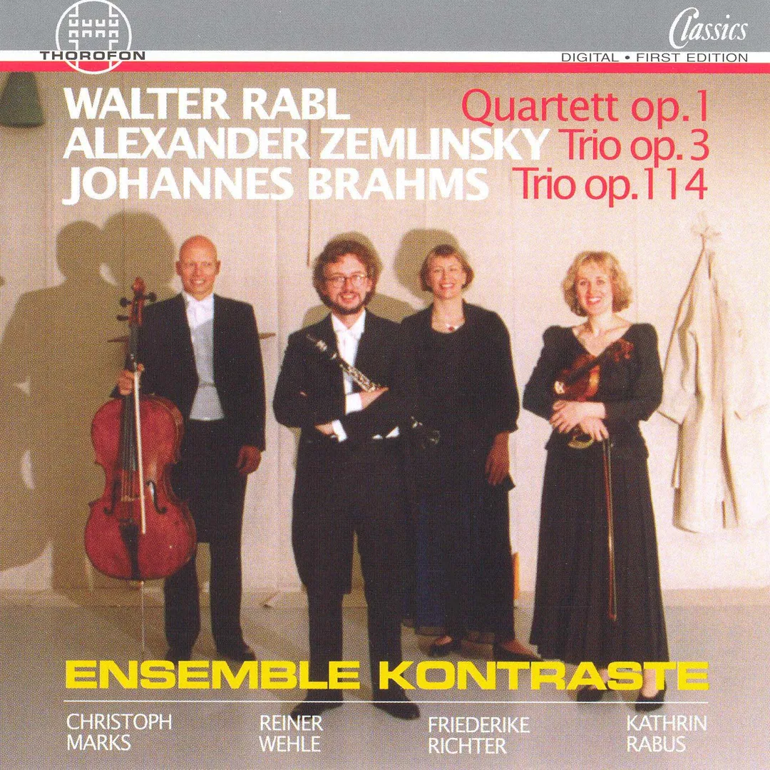 Rabl: Quartett, op. 1 / Zemlinsky: Trio, op. 3 / Brahms: Trio, op. 114