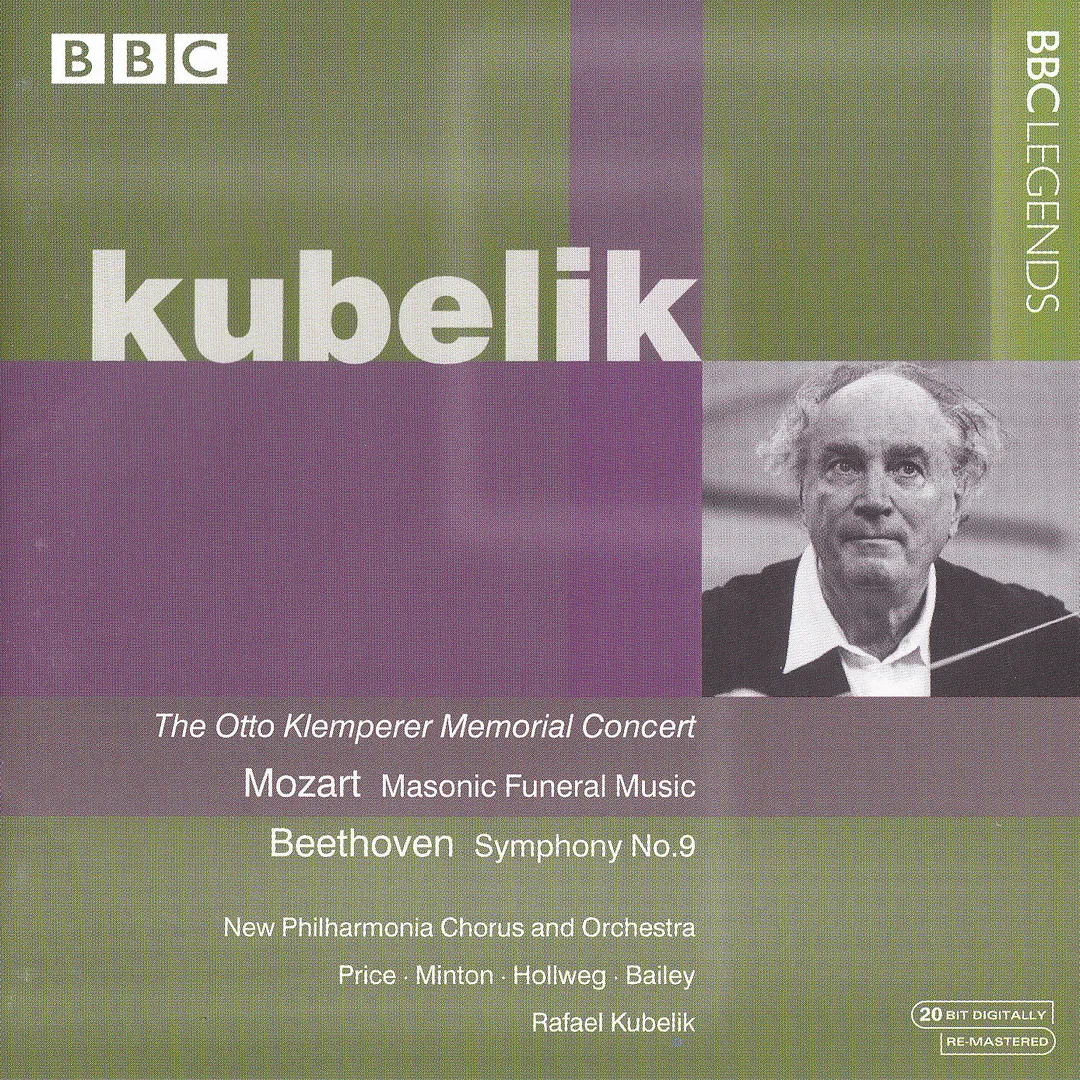 The Otto Klemperer Memorial Concert: Mozart: Masonic Funeral Music / Beethoven: Symphony no. 9