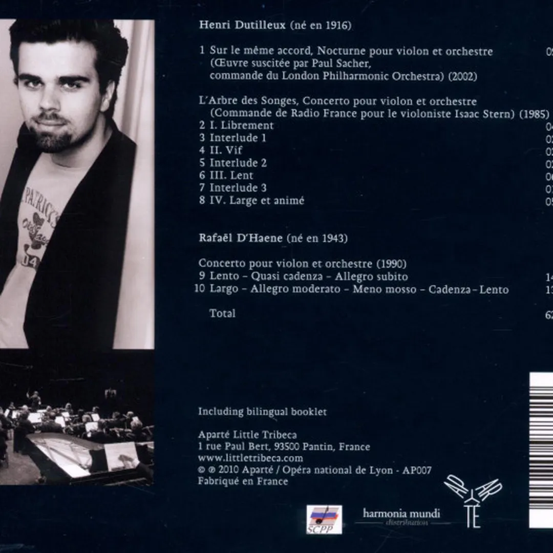 Dutilleux: Sur le même accord / L'Arbre des songes / D'Haene: Violin Concerto