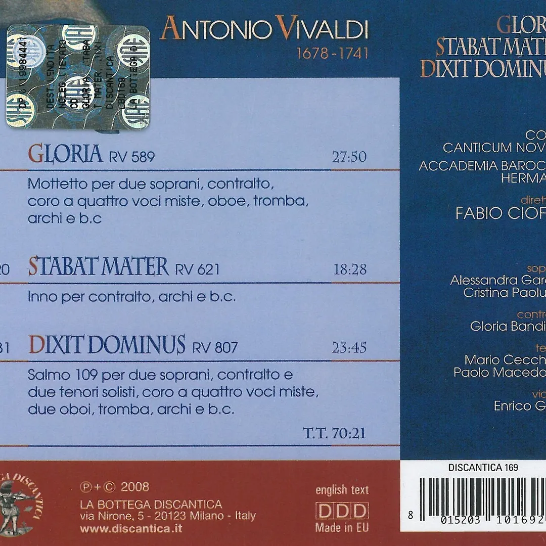 Gloria / Stabat Mater / Dixit Dominus