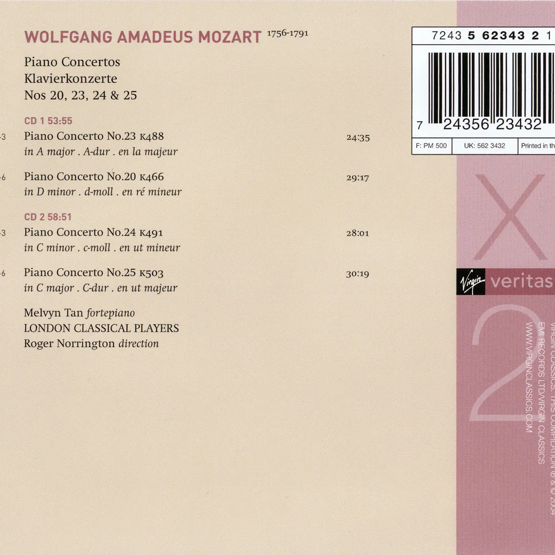 Piano Concertos 20, 23, 24 & 25