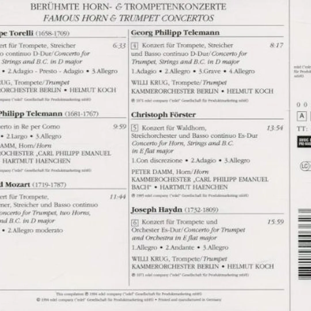 Famous Horn - und Trumpet Concertos