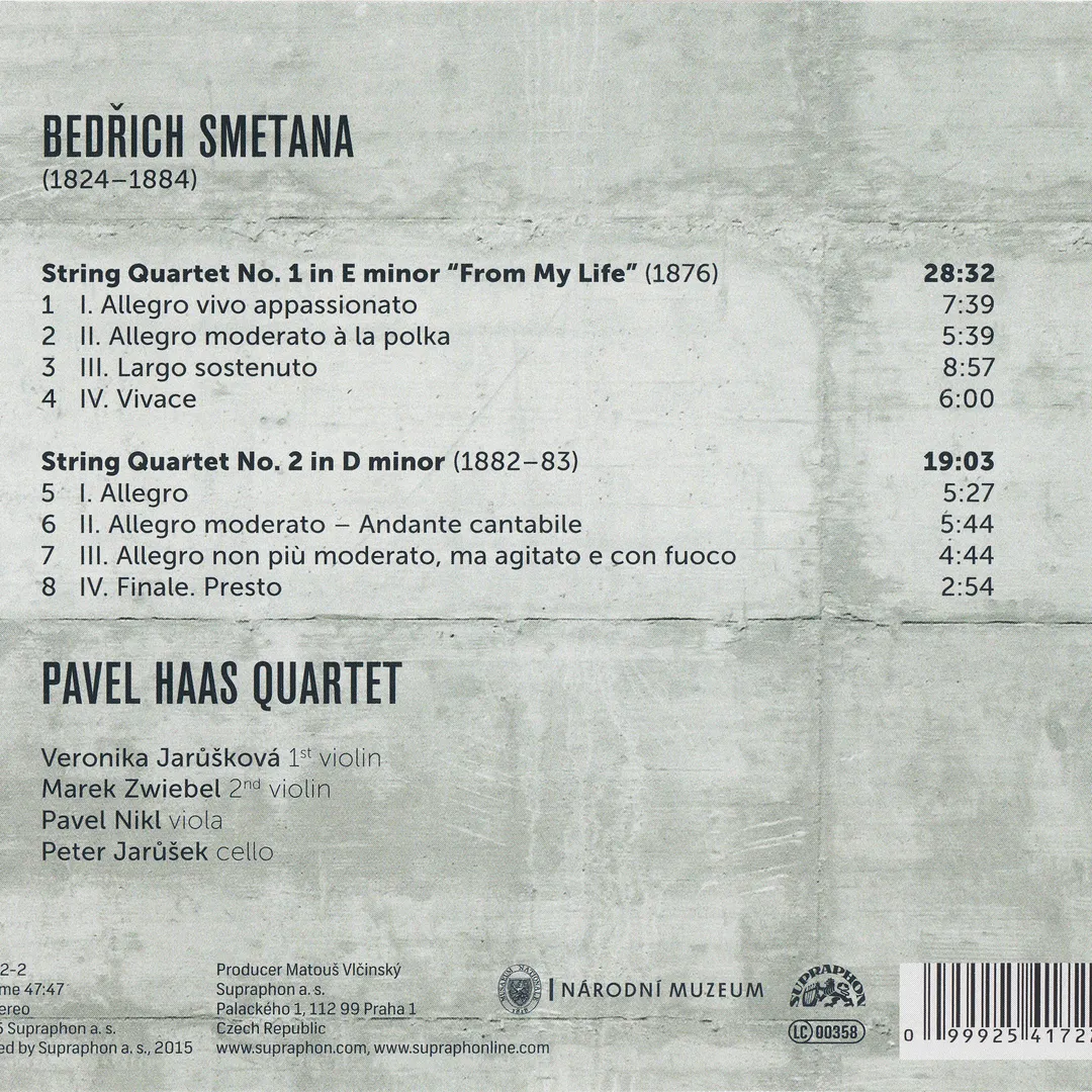 String Quartet no. 1 in E minor “From My Life” / String Quartet no. 2 in D minor