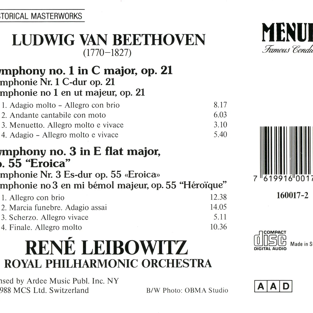 Symphonies nos. 1 & 3