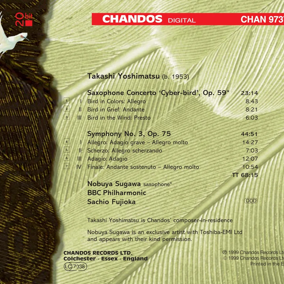 Symphony no. 3 / Saxophone Concerto ‘Cyber‐Bird’