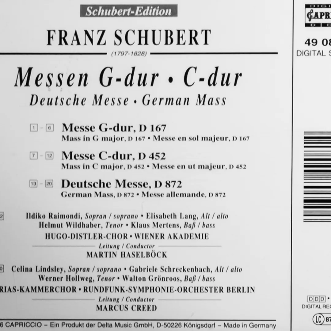 Messen G-Dur und C-Dur, Deutsche Messe