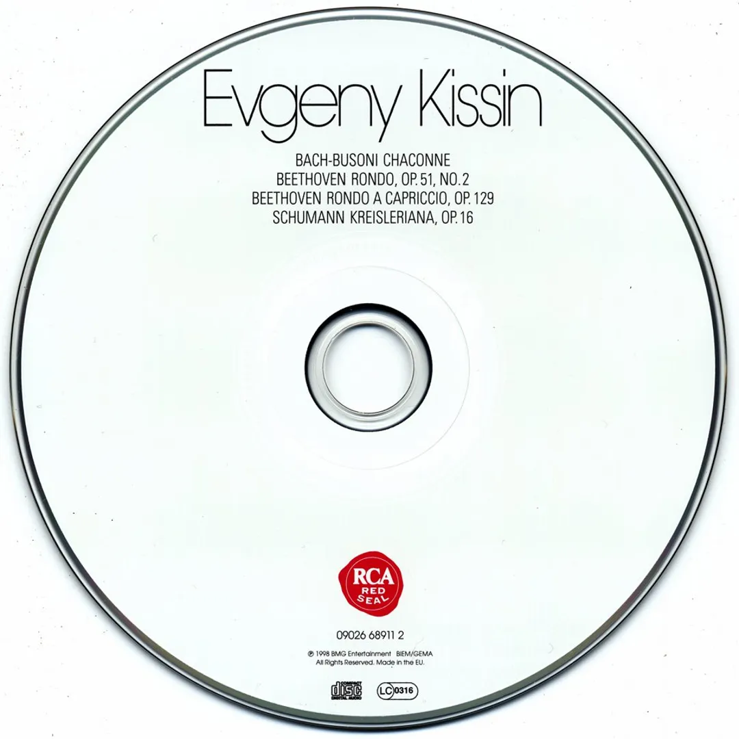 Bach-Busoni: Chaconne / Beethoven: Rondo, op. 51 no. 2 / Rondo a capriccio, op. 129 / Schumann: Kreisleriana, op. 16