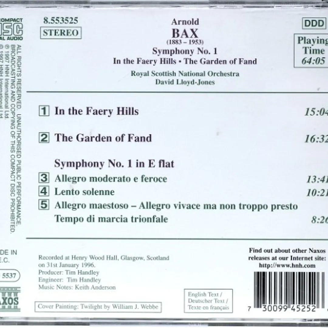 Symphony no. 1 / In the Faery Hills / The Garden of Fand