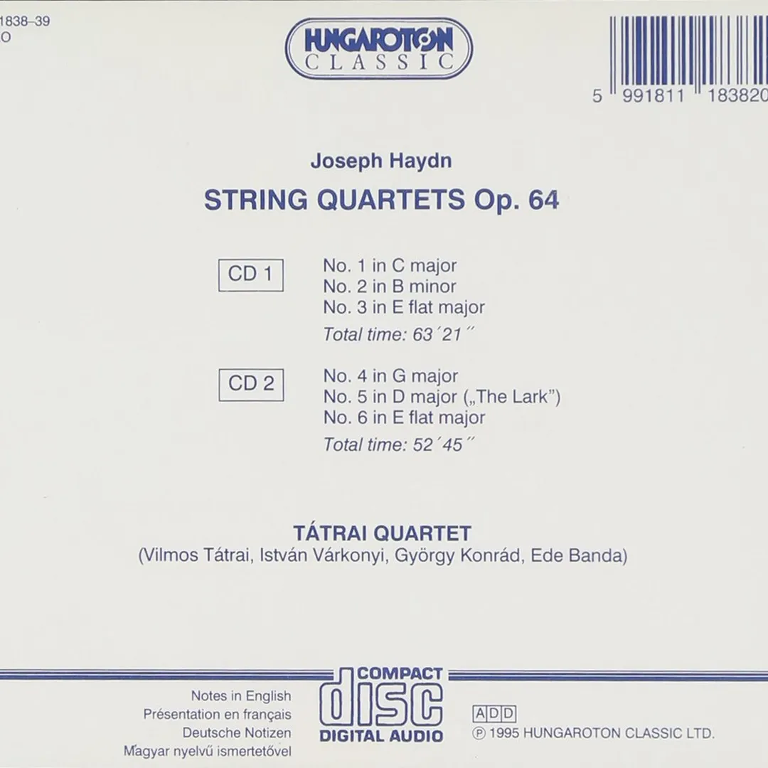 6 String Quartets, op. 64