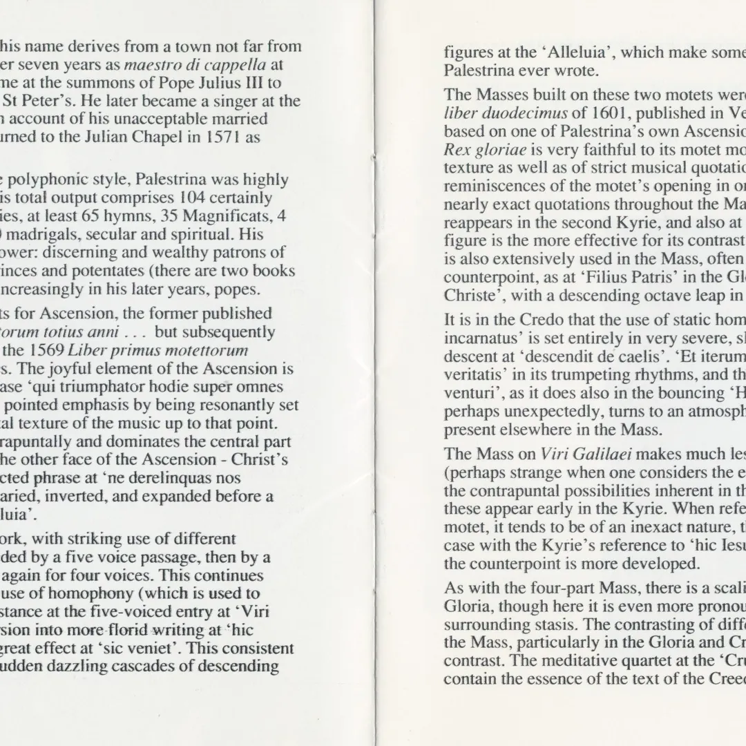 Missa O Rex Gloriae / Missa Viri Galilaei