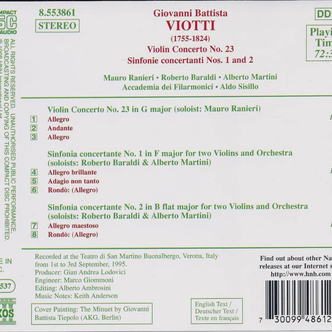 Violin Concerto no. 23 / Sinfonie concertanti nos. 1 and 2