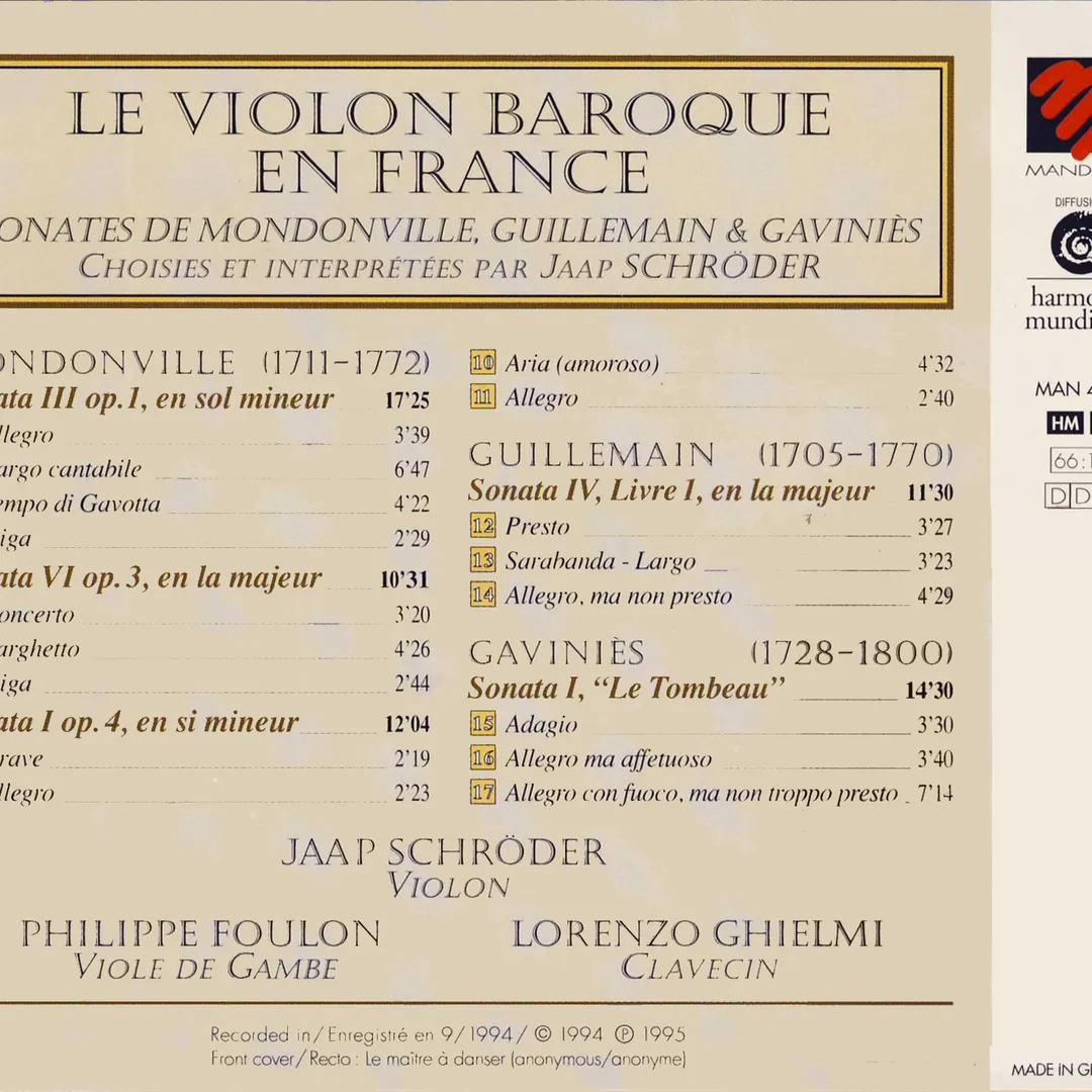 Le Violon baroque en France