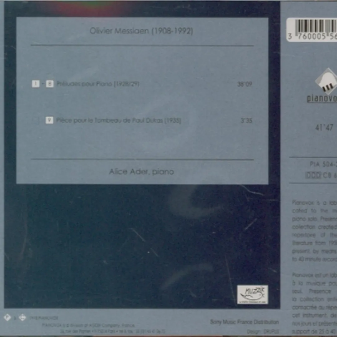 Préludes pour piano / Pièce pour le tombeau de Paul Dukas