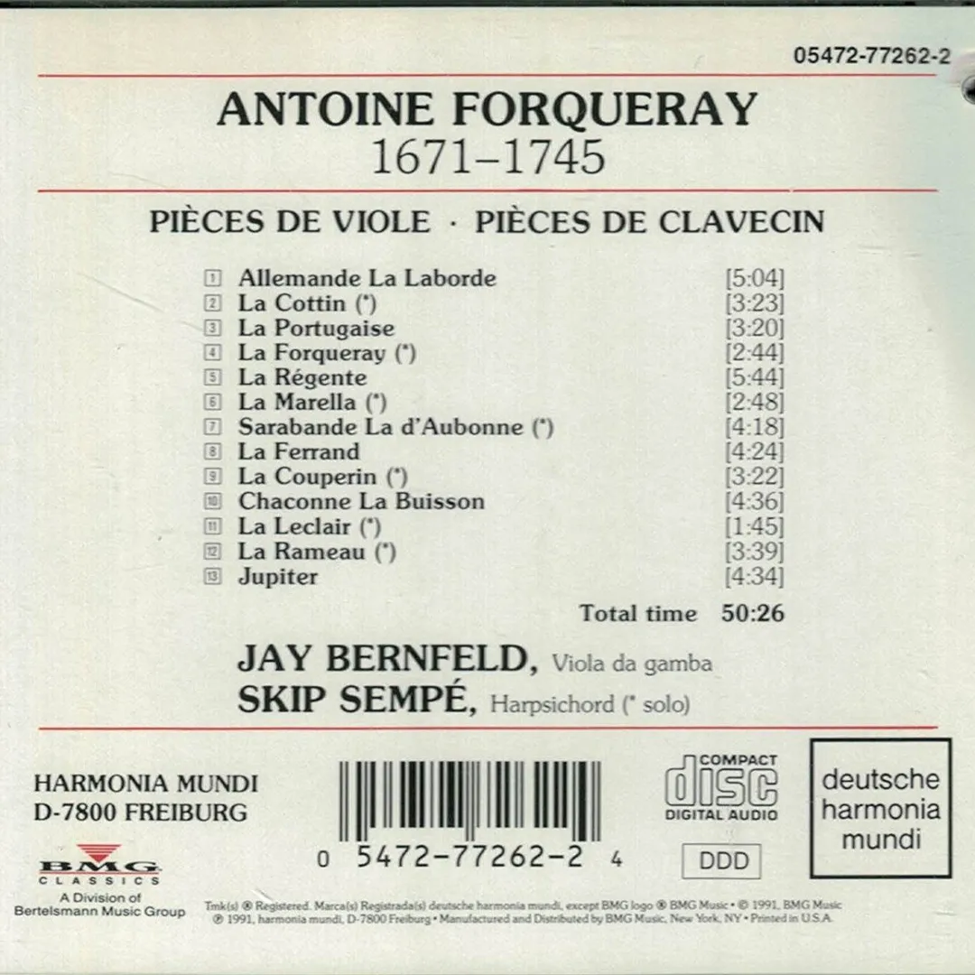 Pièces de Viole, Pièces de Clavecin