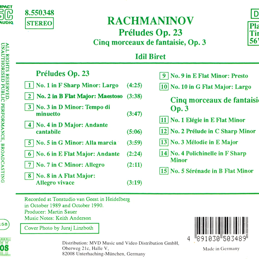 Preludes, op. 23 / Cinq morceaux de fantaisie, op. 3