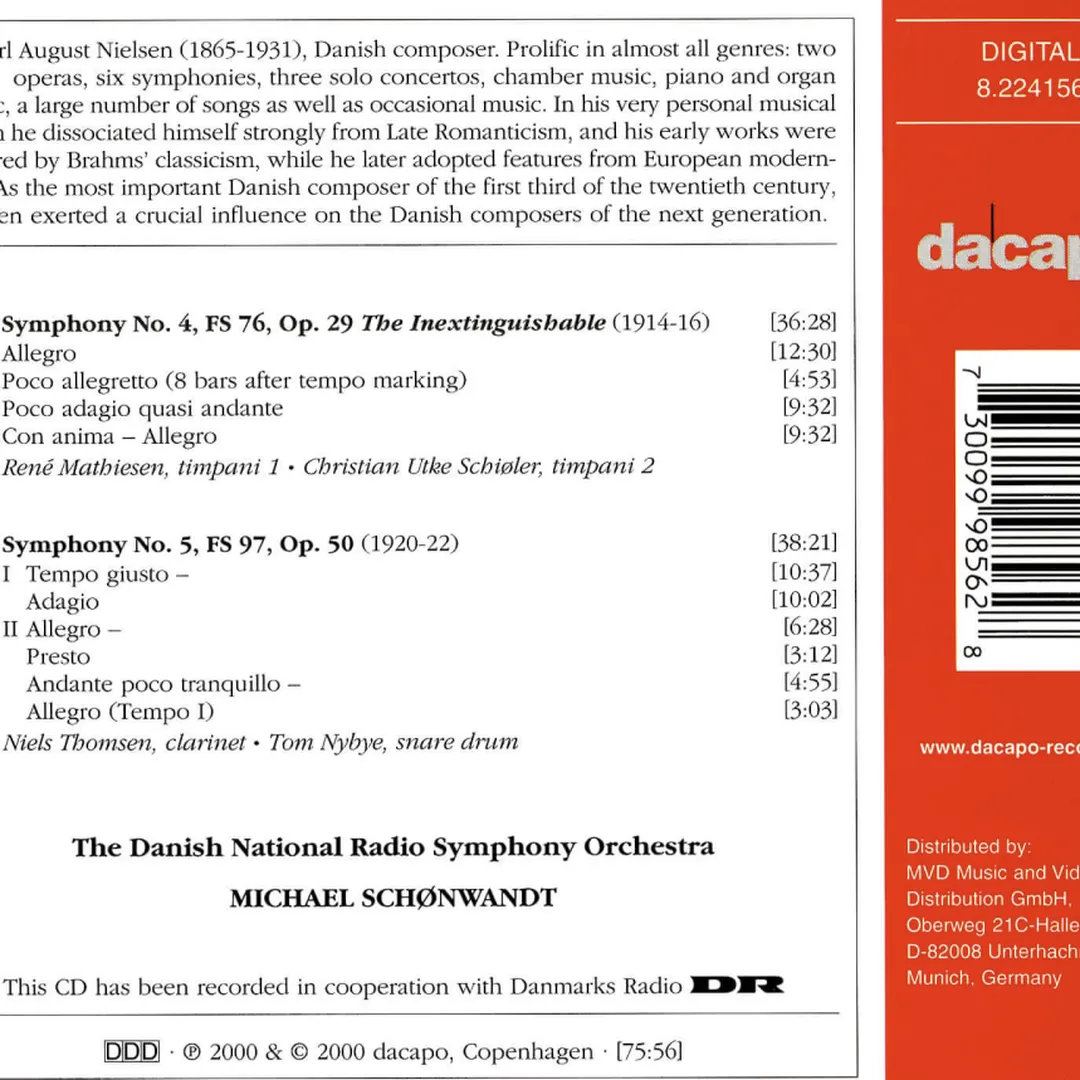 Symphony no. 4 "The Inextinguishable" / Symphony no. 5