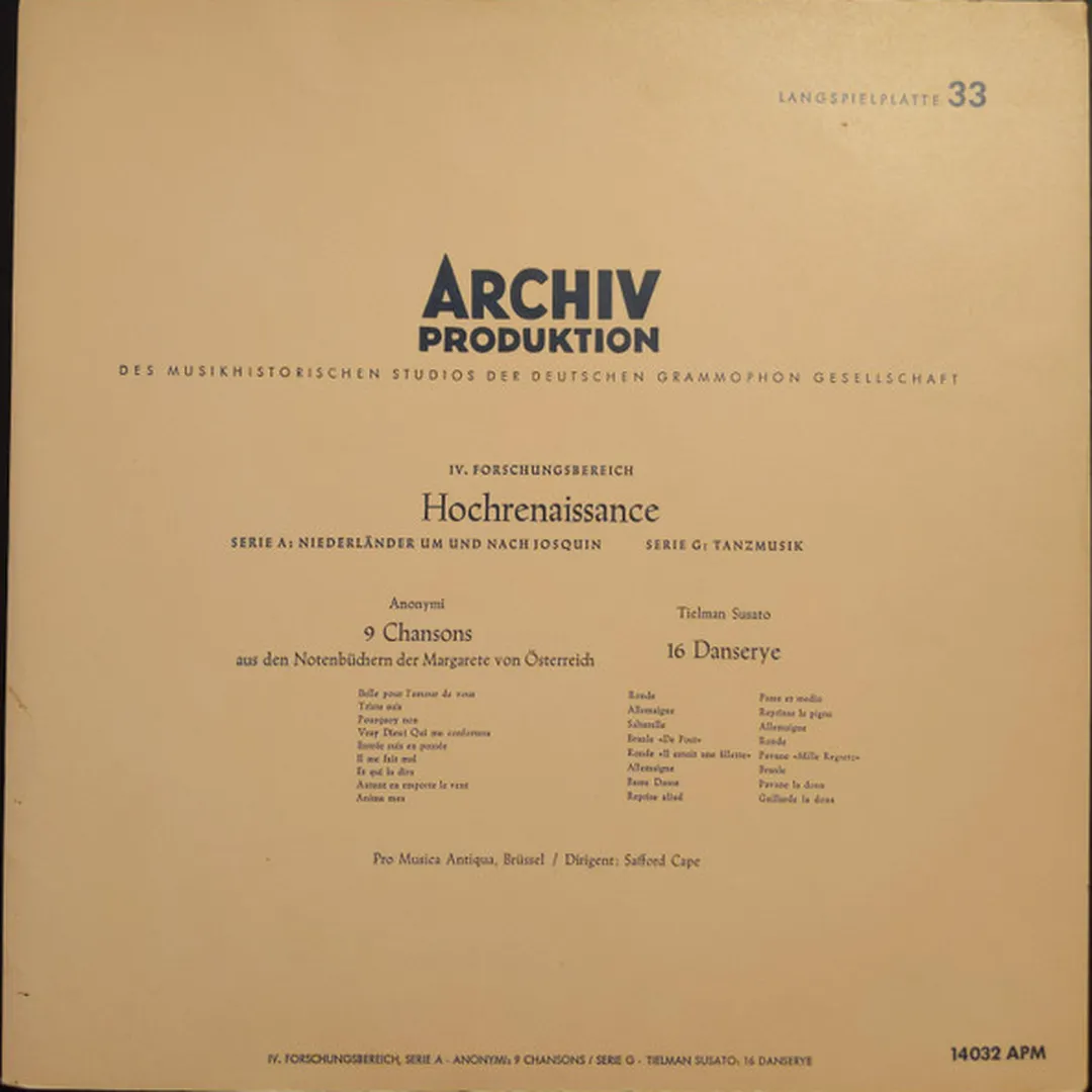 9 Chansons / 16 Danserye