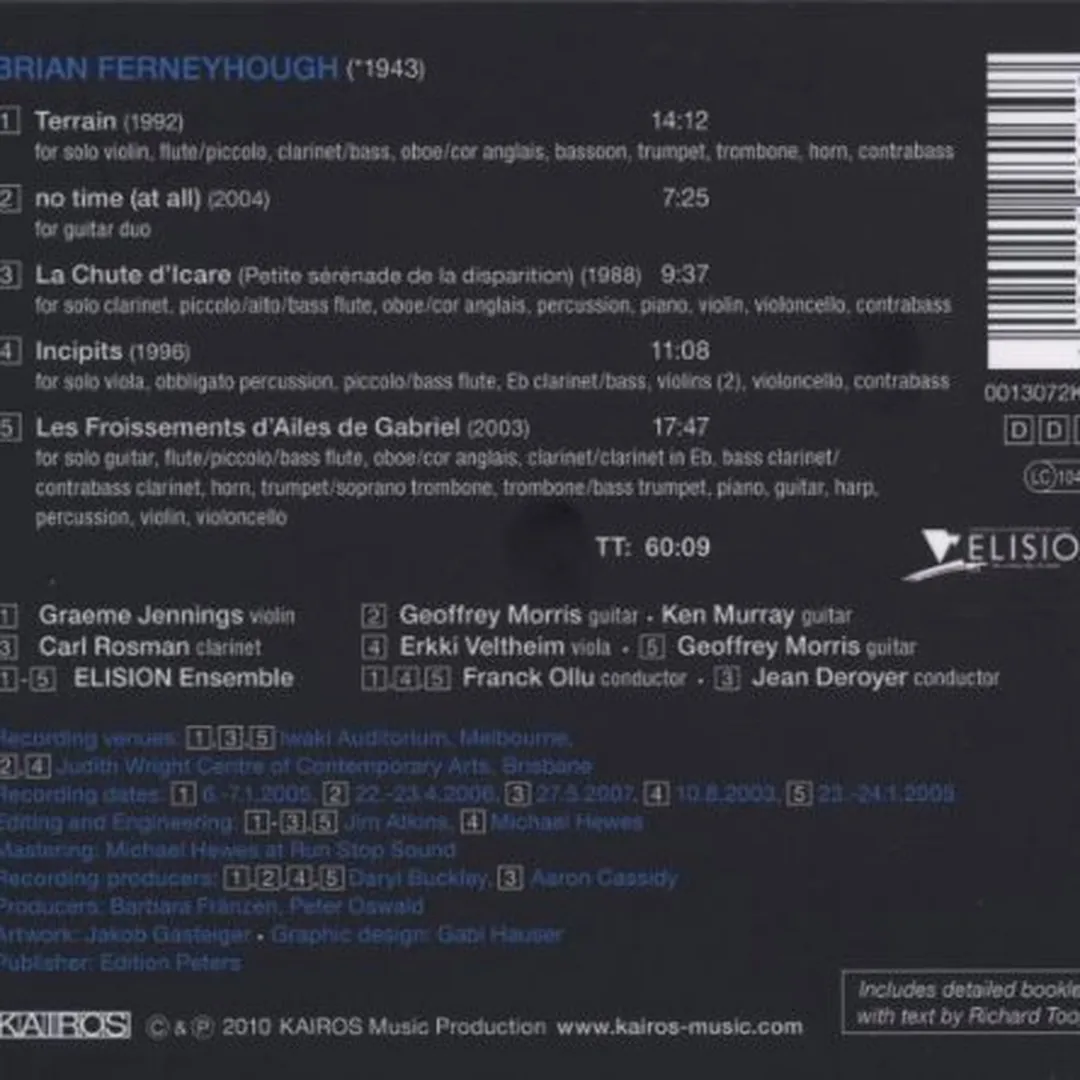 Terrain / no time (at all) / La Chute d'lcare / Incipits / Les Froissements d'Ailes de Gabriel