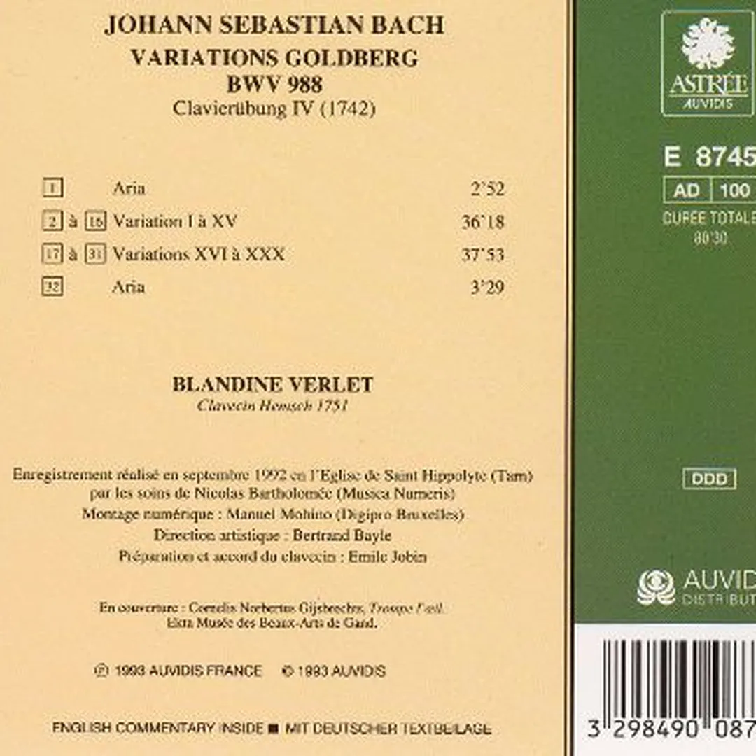 Variations Goldberg BWV 988