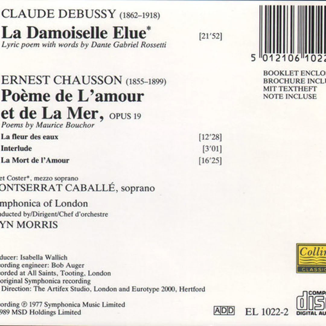 Debussy: La Damoiselle Elue / Chausson: Poème de L'Amour et de la Mer [Caballé]