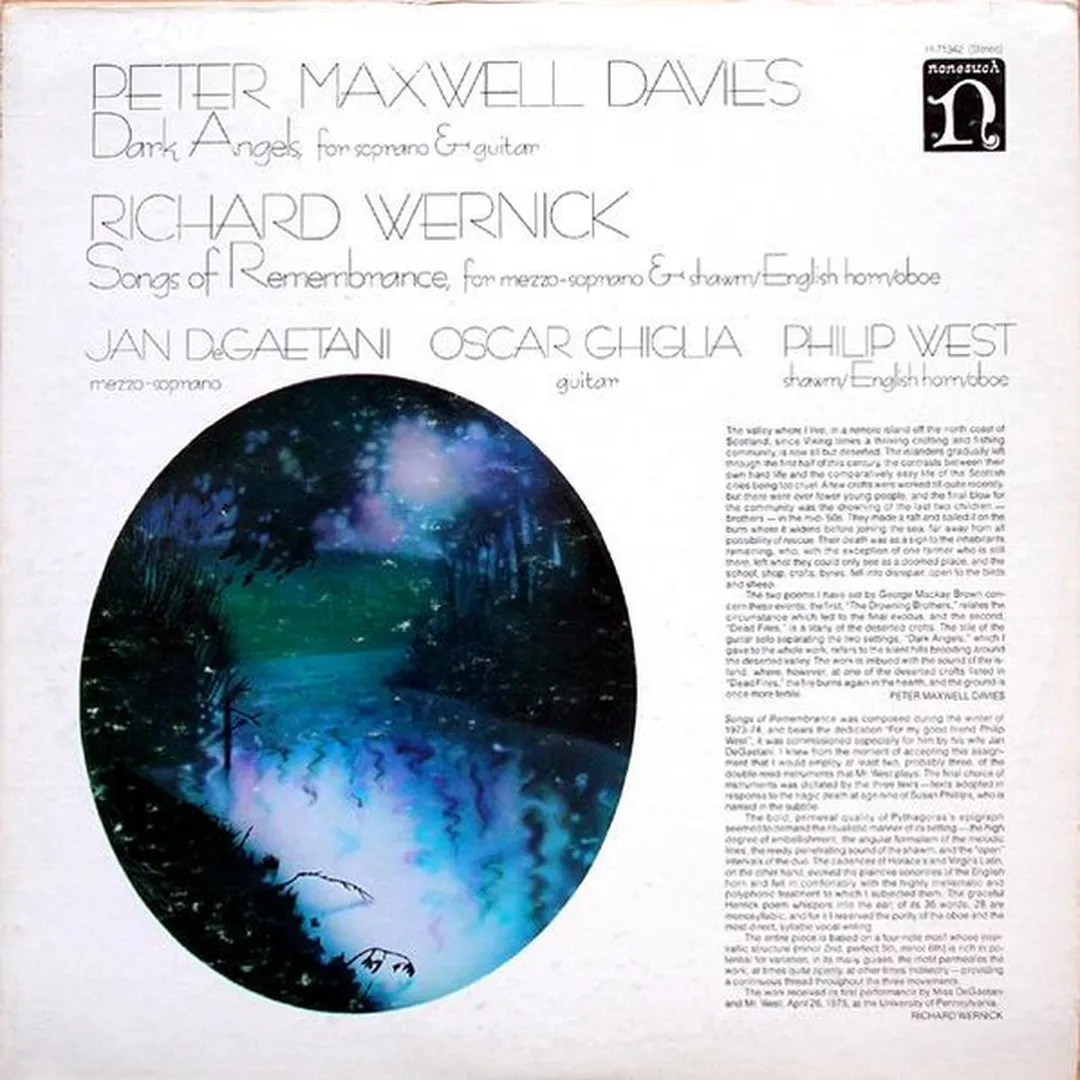 Davies: Dark Angels / Wernick: Songs of Remembrance