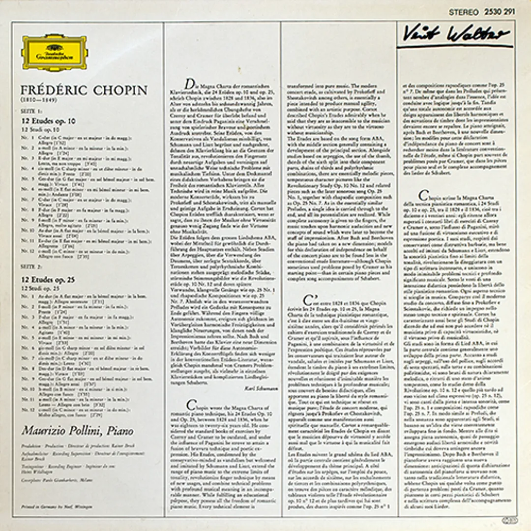 Études op. 10 & op. 25