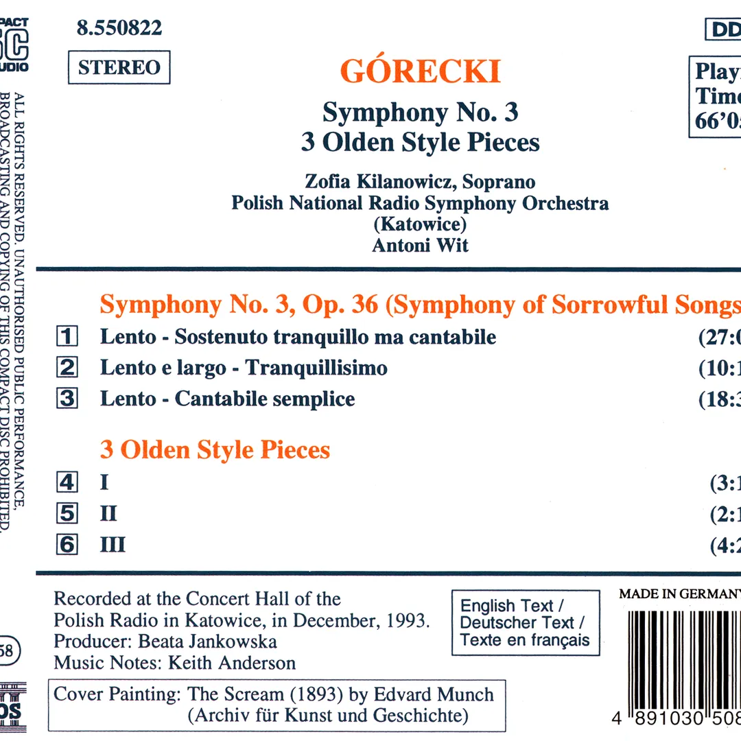 Symphony no. 3 / 3 Olden Style Pieces