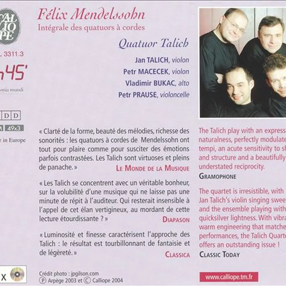 Mendelssohn: Intégrale des quatuors à cordes