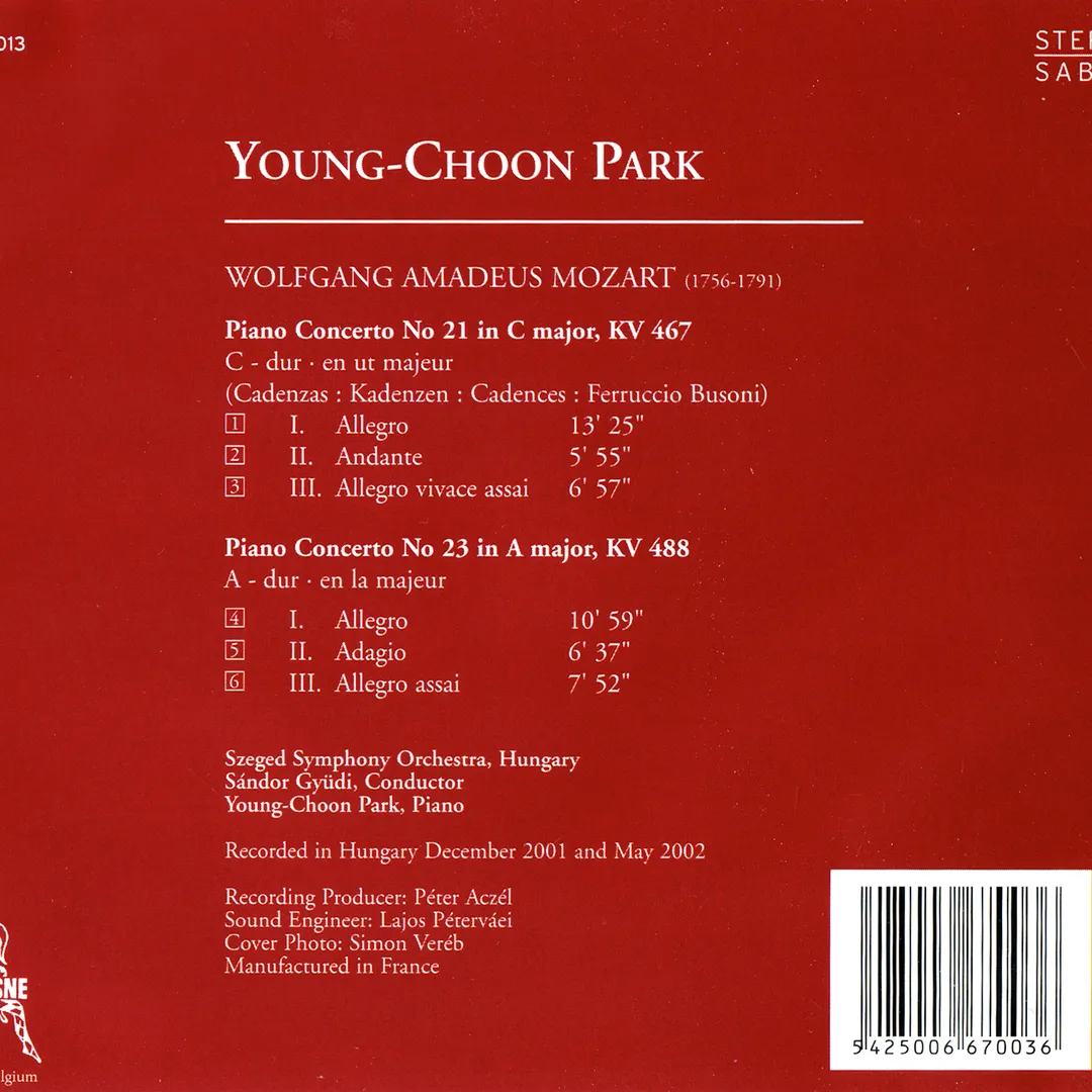 Piano Concerto no. 21 in C major, KV 467 / Piano Concerto no. 23 in A major, KV 488