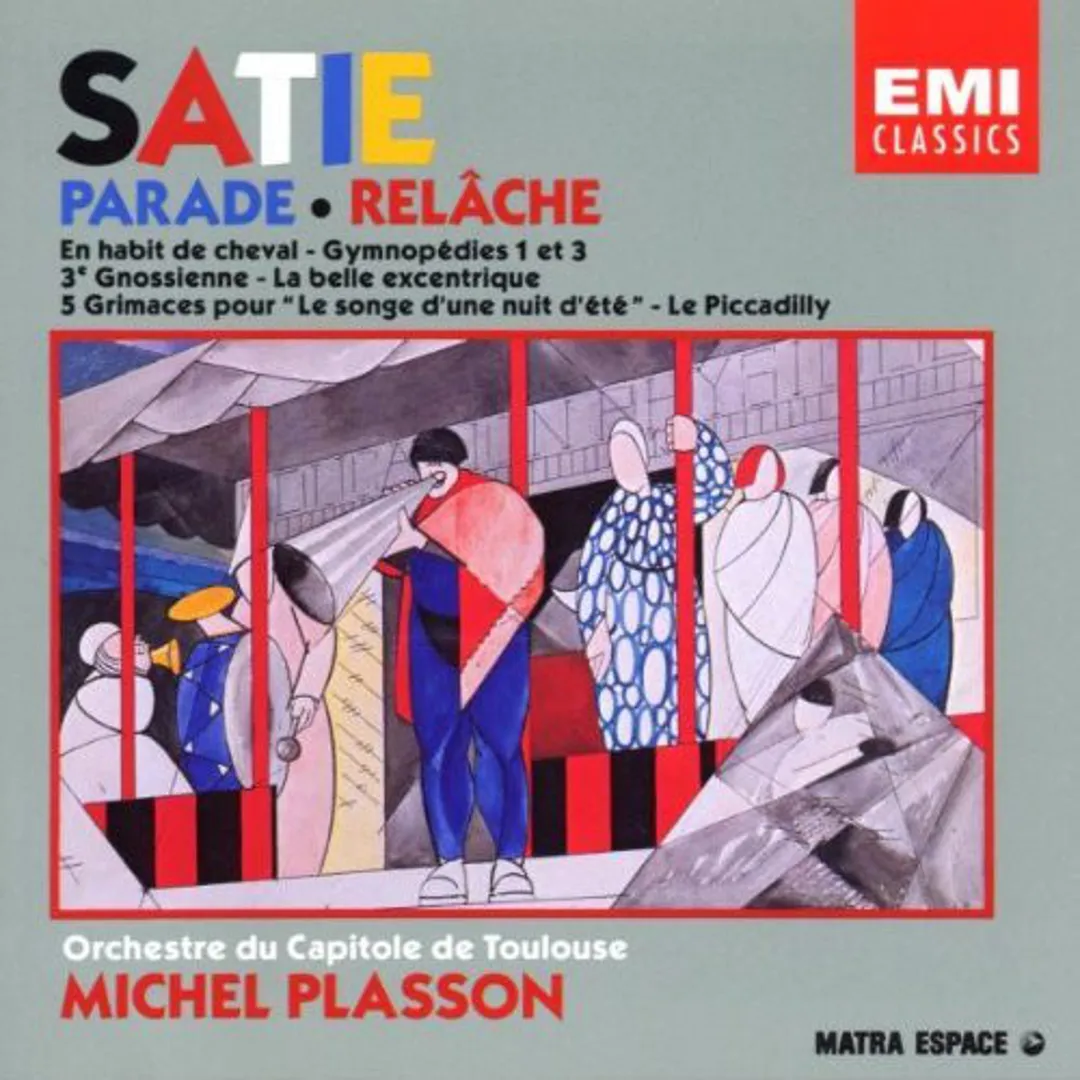 Parade / Relâche / En habit de cheval / Gymnopédies 1 et 3 / 3ᵉ Gnossienne / La Belle Excentrique / 5 Grimaces pour “Le Songe d’une nuit d’été” / Le Piccadilly