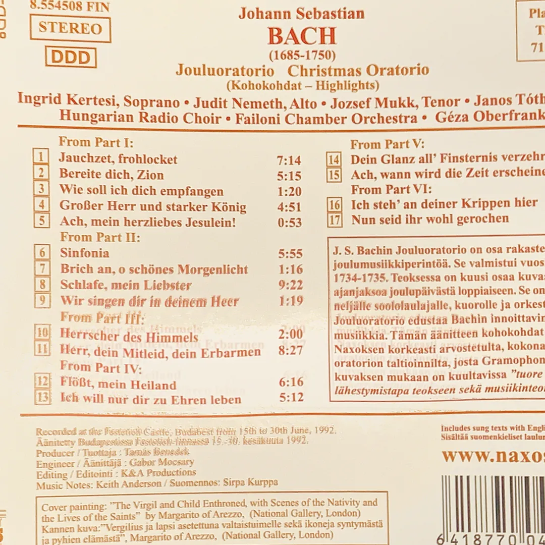 Christmas Oratorio (Highlights)