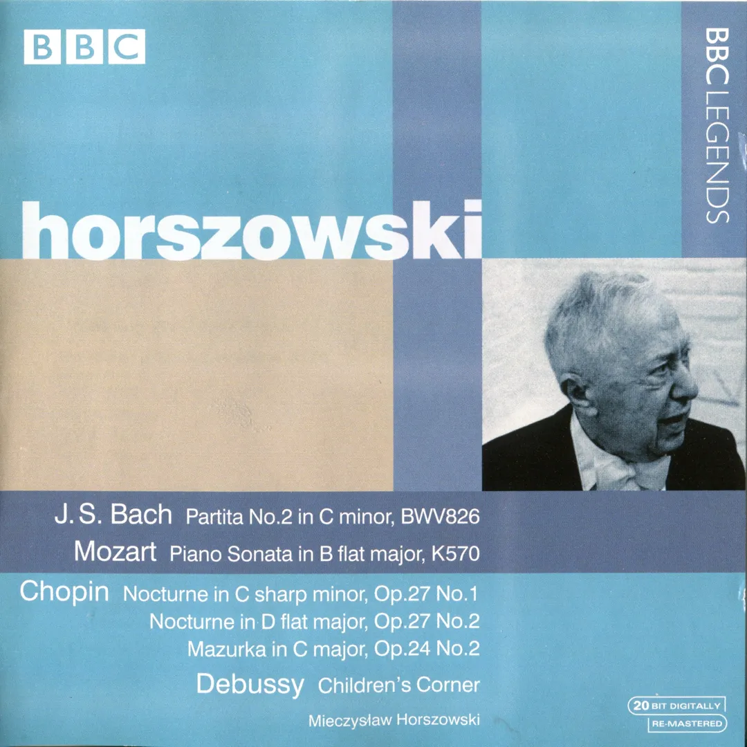 Bach: Partita no. 2 in C minor, BWV826 / Mozart: Piano Sonata in B-flat major, K570 / Chopin: Nocturne in C-sharp minor, op. 27 no. 1 / Nocturne in D-flat major, op. 27 no. 2 / Mazurka in C major, op. 24 no 2 / Debussy: Children's Corner