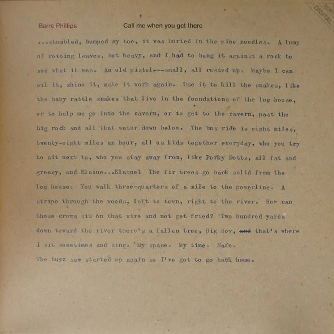 Call Me When You Get There