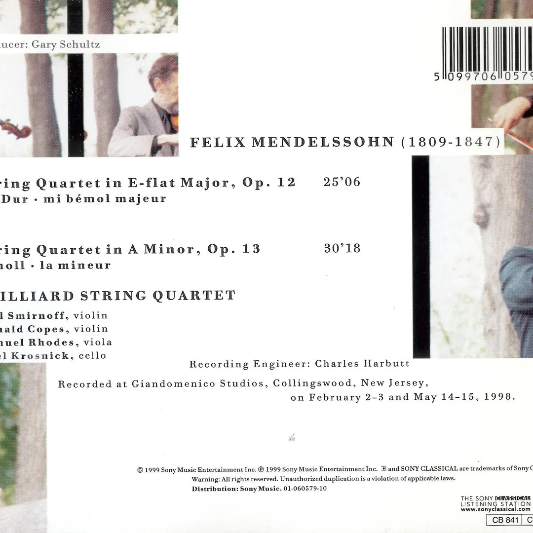 String Quartet in E-flat major, op. 12 / String Quartet in A minor, op. 13